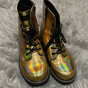 Golden dr marten dupes